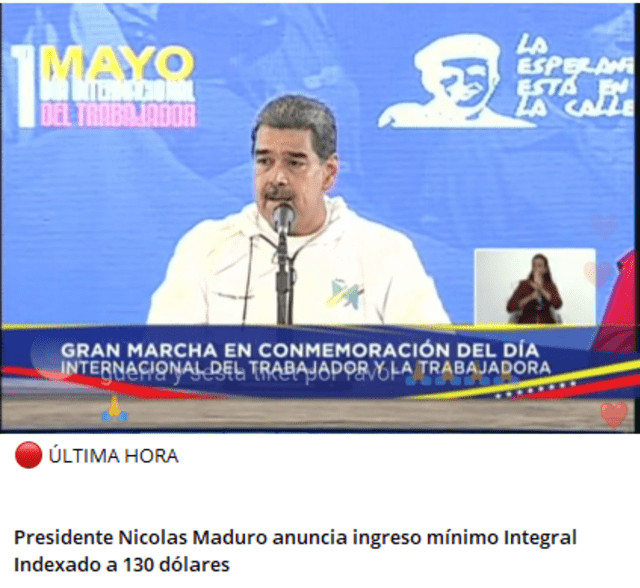 Maduro realizó nuevos anuncios. Foto: Canal Patria Digital/Telegram   