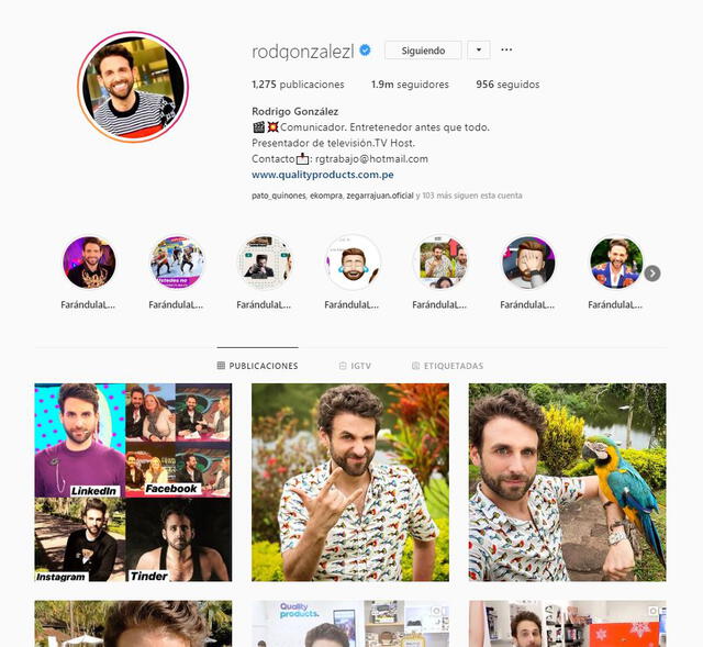 Rodrigo González en Instagram.