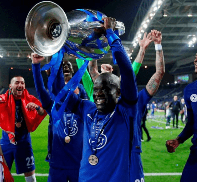 Kanté ganó la Champions League con el Chelsea. Foto: Instagram N'Golo Kanté