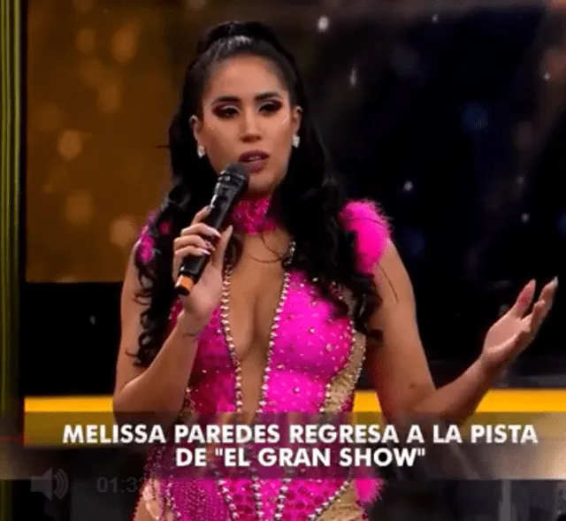 Melissa Paredes en el estreno de "El gran show". Foto: América TV
