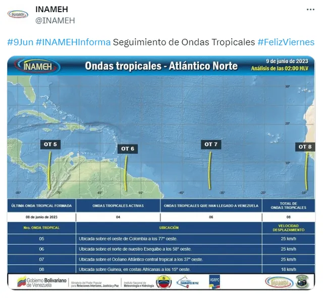 lluvias en venezuela | onda tropical | inameh