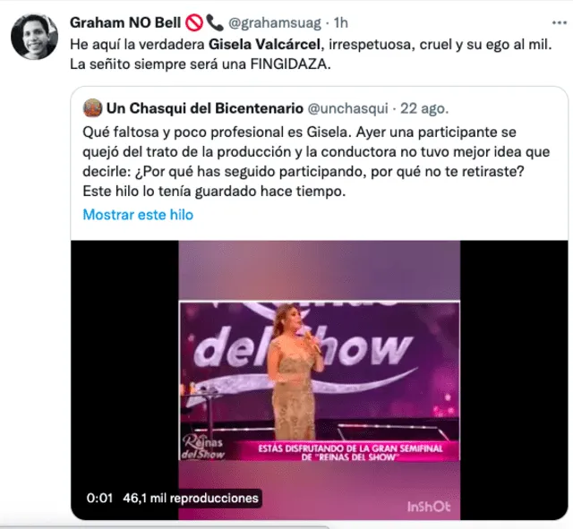 Gisela Valcárcel es blanco de críticas tras discusión con Allison Pastor en Reinas del show