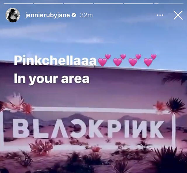 "Pinkchella" este 2023. Foto: IG de Jennie   
