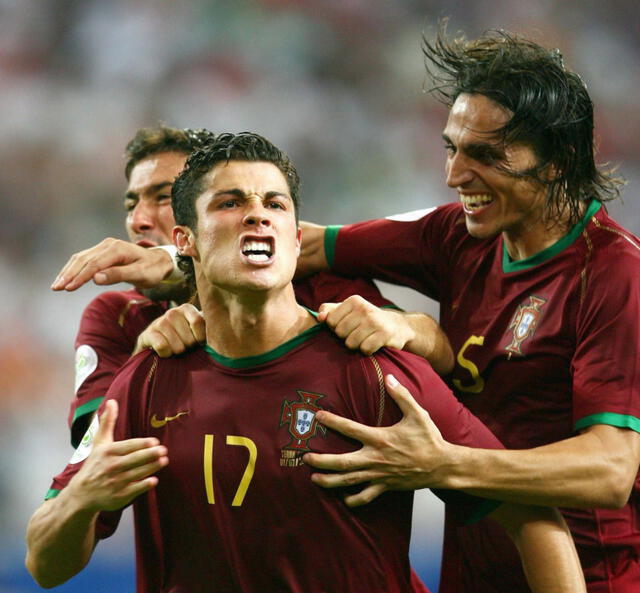El primer Mundial de Cristiano Ronaldo (y en el que más lejos llegó) fue Alemania 2006. Foto: EFE