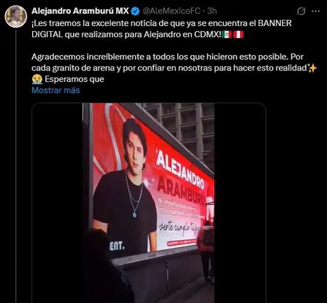  Fanbase de Alejandro Aramburú en México. Foto: captura X/AleMexicoFC   