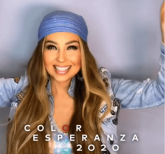 Thalía emocionada por su participación.