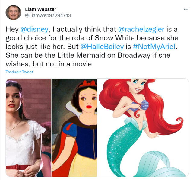 Usuario de Twitter se queja por la elección de Halle Bailey como protagonista de "La sirenita"