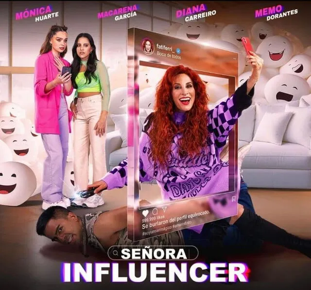 "Señora Influencer" una película que da vida a lo moderno y el impacto de las redes sociales en la identidad personal. Foto: Instagram/monicahuarte    