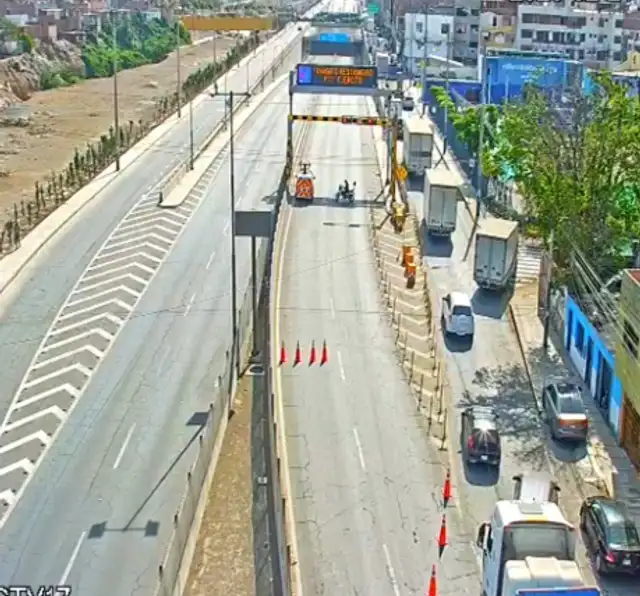 Tramos cerrados para las labores de búsqueda. Foto: Lima Expresa Tramos cerrados para las labores de búsqueda. Foto: Lima Expresa