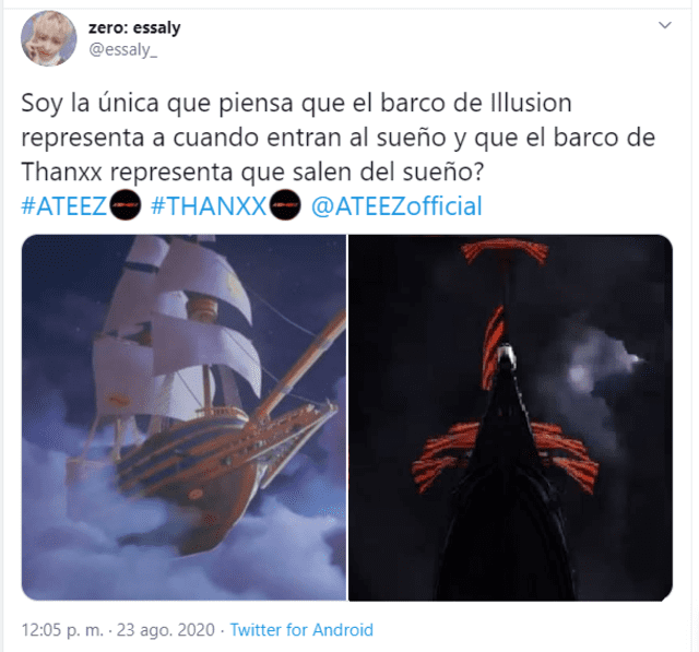 ATEEZ incluyó en THANXX el barco que previamente se vio en Illusion del 2019. Crédito: captura Twitter
