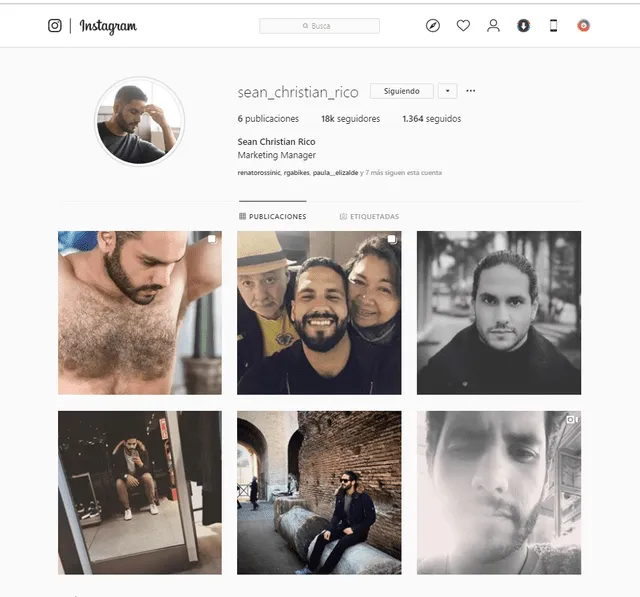 Sean Rico eliminó todas las imágenes que compartía con Rodrigo González. (Foto: Instagram)