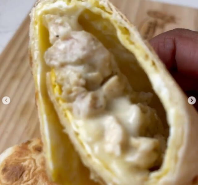 Rollitos crocantes con pollo, tortilla de huevo, trigo y otros complementos que tú mismo puedes agregar. Foto: captura Instagram / @yomadrero