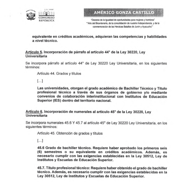  Gonza Castillo estuvo a favor de la creación de nuevas universidades públicas. Foto: Congreso   