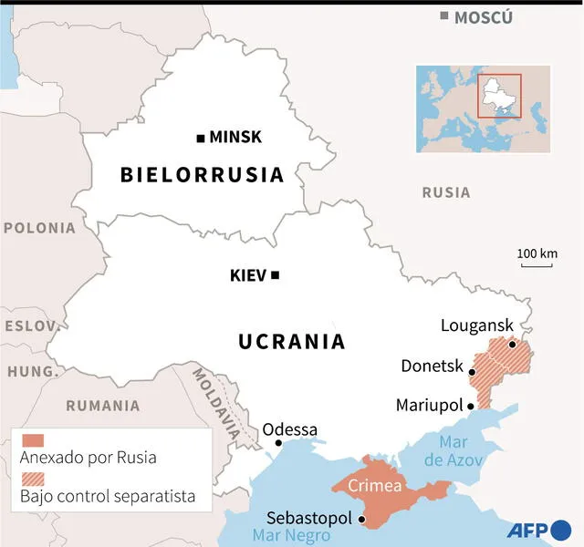 Rusia y Ucrania: mapas para entender el momento más peligroso en Europa desde la Guerra Fría