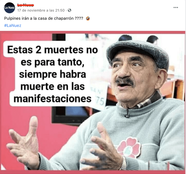 Publicación atribuye una declaración falsa al congresista Enrique Fernández Chacón. Foto: captura de Facebook.