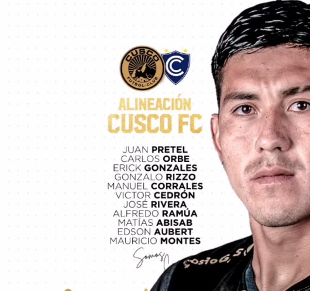 Equipo titular de los aurinegros. Foto: Cusco FC
