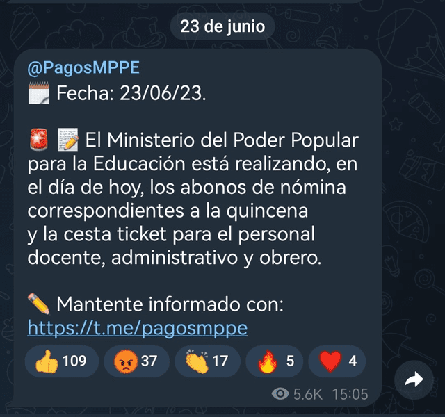 Medios venezolanos confirmaron el segundo pago de la quincena. Foto: captura de Twitter   