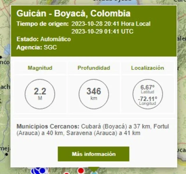 qué grado fue el temblor en Colombia | Terremoto Sismo Temblor hoy | Nuevo sismo en Colombia | Servicio Geológico Colombiano | Colombia