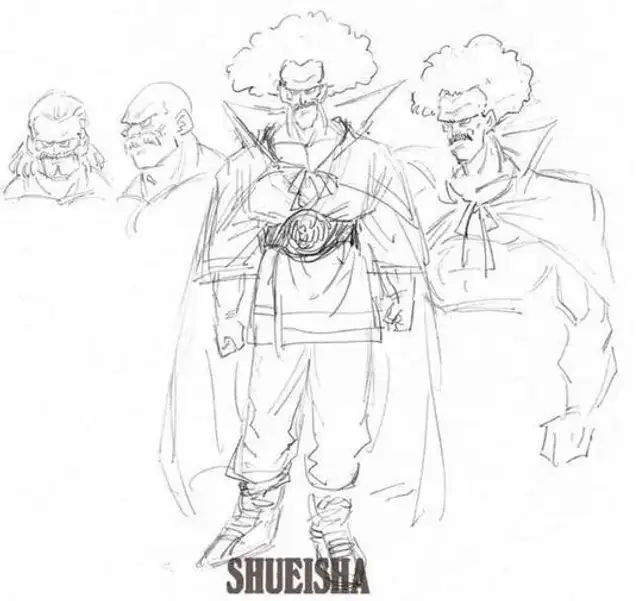 Mr. Satán, boceto realizado por Akira Toriyama.