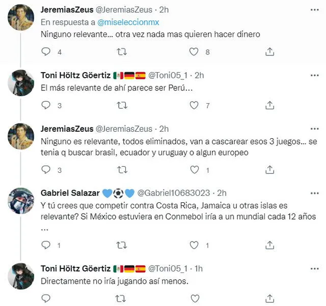 Comentarios de los usuarios mexicanos. Foto: captura Twitter