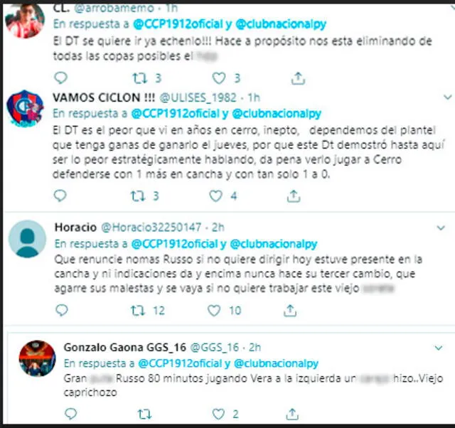 Miguel Ángel Russo es duramente criticado por la hinchada de Cerro Porteño.