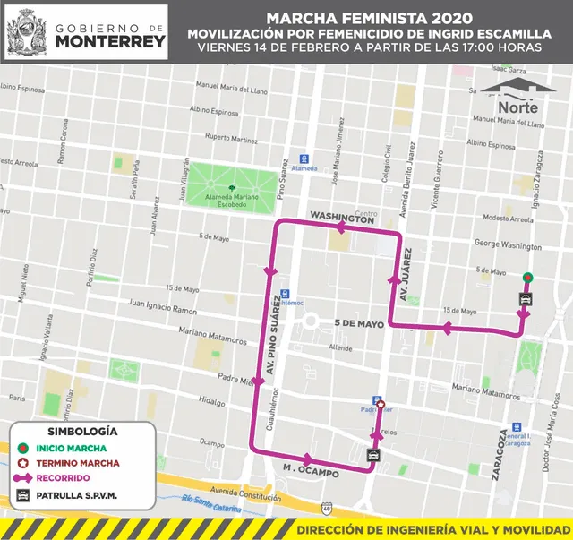 Ingrid  Escamilla: Marcha Feminista 2020 en Monterrey
