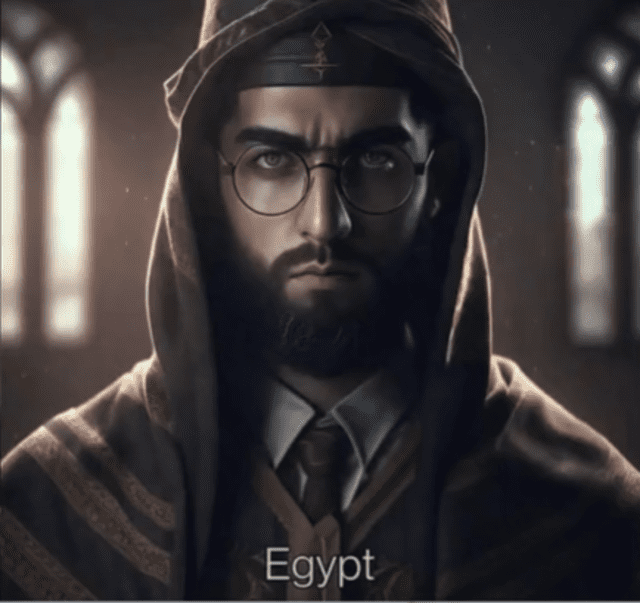 Harry potter interpretato da un attore egiziano. Foto: screenshot / diamg di tiktok