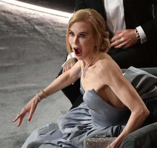 Nicole Kidman en la ceremonia de los Oscar 2022. Foto: revista Elle