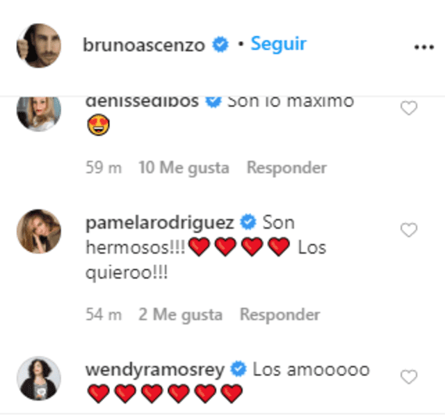 Bruno Ascenzo: farándula reacciona a la publicación del actor: Foto: Captura Instagram.