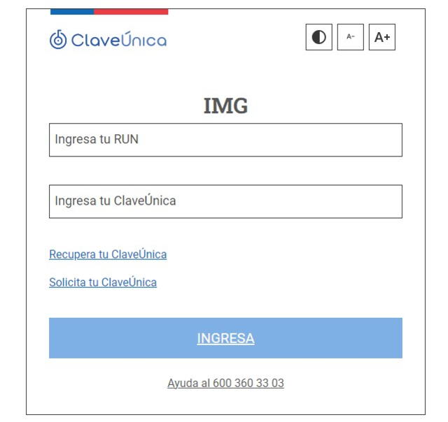 Portal de Clave Única. Foto: captura Clave única   