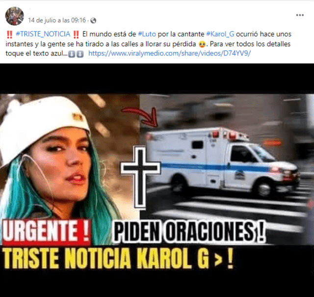 Publicación viral difundida por usuarios de redes sociales. Foto: captura LR/Facebook