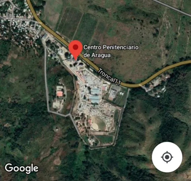  Mapa del Centro Penitenciario de Aragua. Foto: Google Maps/captura<br>    