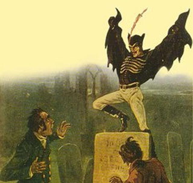 Batman se basó en Springheel Jack, personaje del folklore inglés que habría aparecido en la época victoriana, siendo capaz de realizar saltos altos. Foto: ComicBooks.