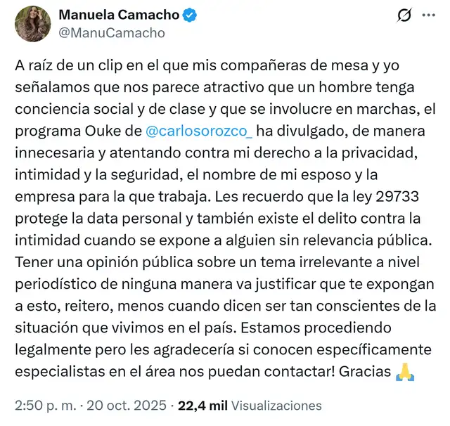 Manuela Camacho | Carlos Orozco | Ouke 
