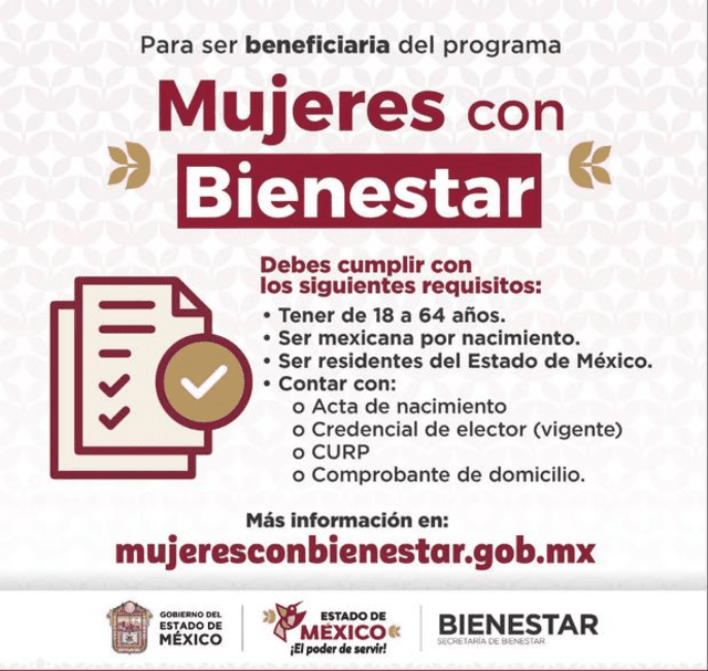 Estos son los requisitos para postular al beneficio de Mujeres con Bienestar 2024. Foto: Gobierno de México   