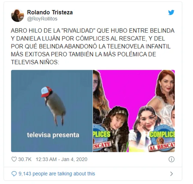 Usuario en Twitter abre el hilo de la "rivalidad" entreBelinda y Daniela Luján.