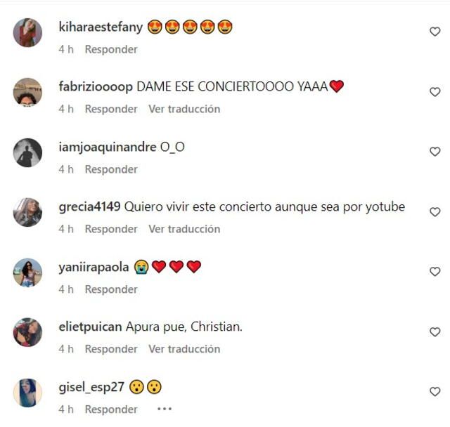 Los internautas visitaron el perfil de Christian Yaipén para pedir el concierto completo. Foto: Instagram / Christian Yaipén 