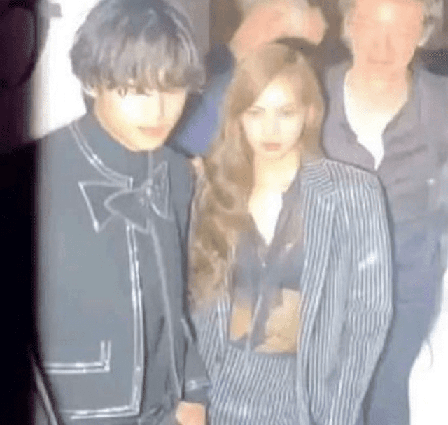  Lisa de BLACKPINK y Taehyung de BTS en Cannes. Foto: Celine   