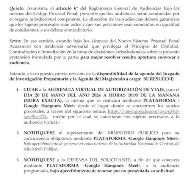 Yenifer Paredes deberá asistir a la audiencia virtual programada para este lunes 20 de mayo a las 10:00 a.m. Foto: Poder Judicial.   