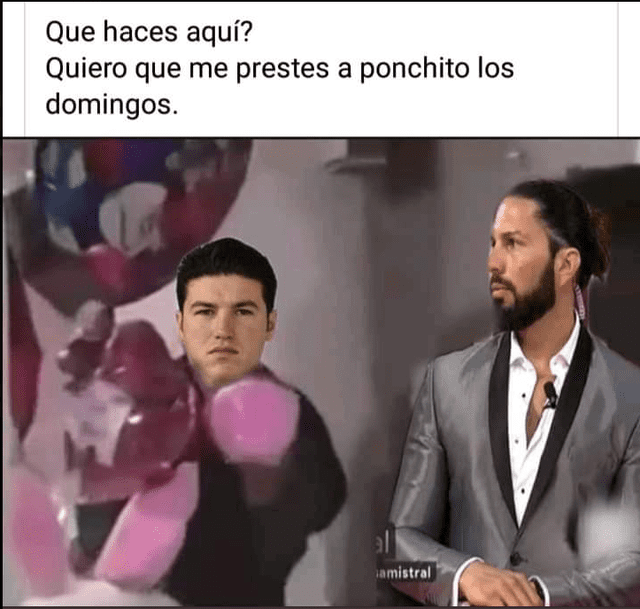 Memes del actor 'Poncho' de Nigris y del senador Samuel García.
