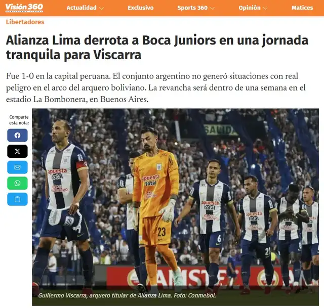 <em>Noticia del medio Visión 360 acerca de Guillermo Viscarra. Foto: captura de Visión 360</em> <em>Noticia del medio Visión 360 acerca de Guillermo Viscarra. Foto: captura de Visión 360</em>