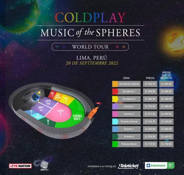 Coldplay vuelve al Perú tras un multitudinario concierto en el 2016.