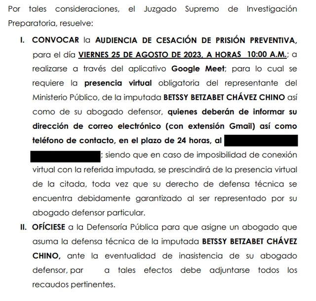El Juzgado Supremo de Investigación Preparatoria determinará si la exparlamentaria Betssy Chávez podrá llevar el proceso en libertad. Foto: La República   