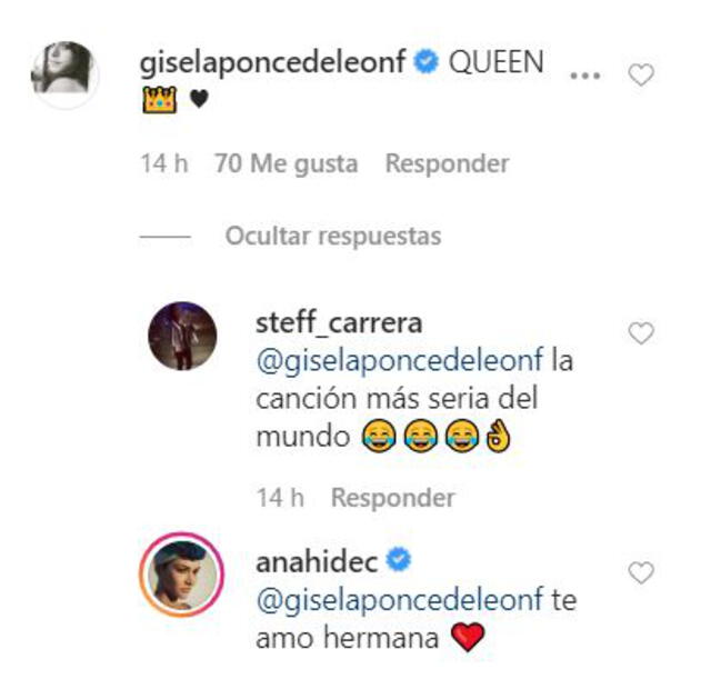 Anahí de Cárdenas y Gisela Ponce de León en Instagram