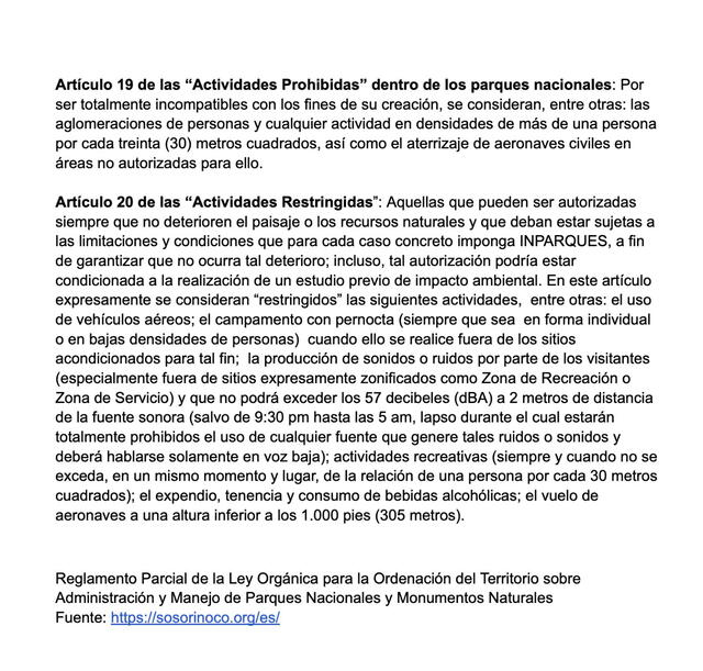Artículos que hacen referencia sobre las áreas protegidas de Venezuela. Foto: captura Twitter/SOSOrinoco