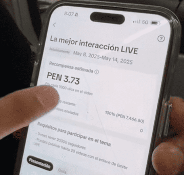 TikTok ya paga a los creadores de contenido de Perú. Foto: Capturaelboseylapaccsi. TikTok ya paga a los creadores de contenido de Perú. Foto: Capturaelboseylapaccsi.