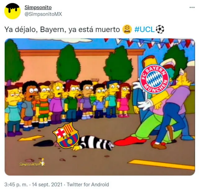 Mejores memes del Bayern Munich 3-0 Barcelona por la Champions League. Foto: captura Twitter