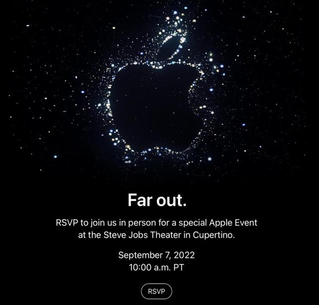 Evento será el 7 de setiembre al mediodía. Foto: Apple