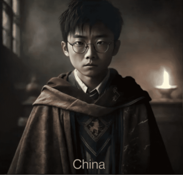 Harry potter interpretato da un attore cinese. Foto: screenshot / diamg di tiktok