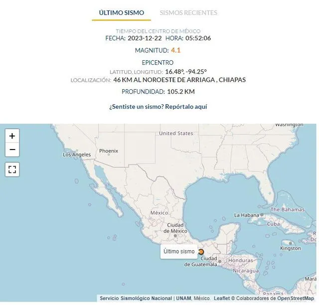 Sismo en México | temblor en México | terremoto | SSN
